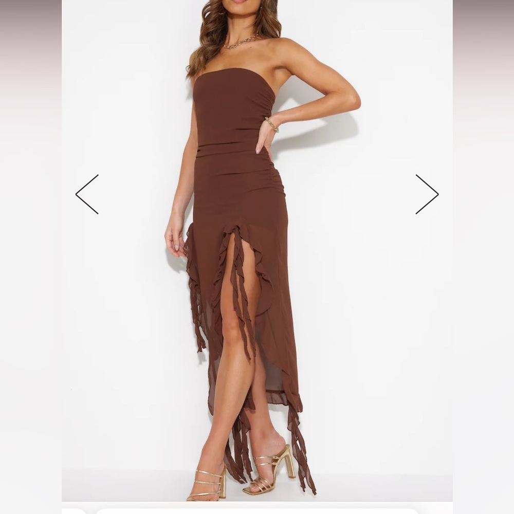 LIONESS RENDEZVOUS DRESS - CHOCOLATE - Picture 3 of 6